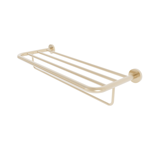 DueGi TONDA Brass Double Bath Towel Shelf Round