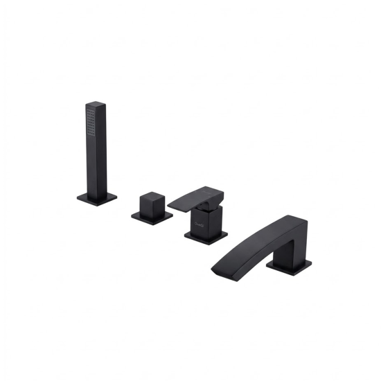 DueGi Edge Collection 4 Hole Rim Mounted Bath Mixers Set
