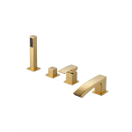 DueGi Edge Collection 4 Hole Rim Mounted Bath Mixers Set