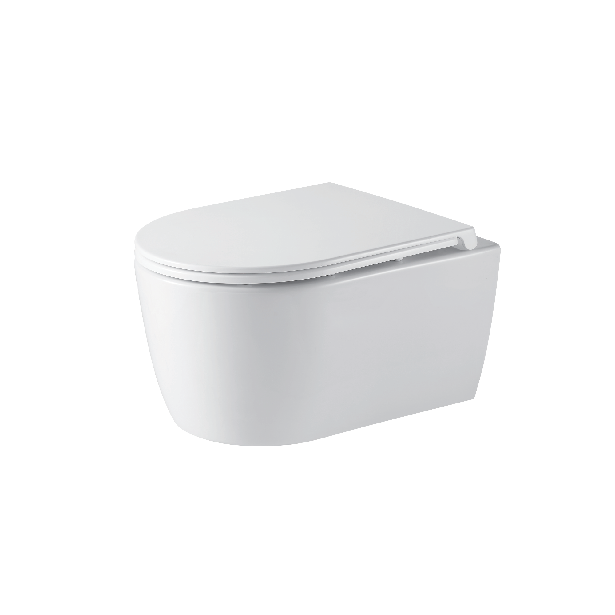 DueGi Wall Hung Toilet — Rounded Profile in White